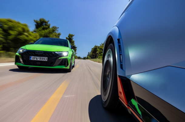 Audi RS3 Sportback vs Hyundai Ioniq 5 N, Photo © DRIVE Media Group/Thanassis Koutsogiannis